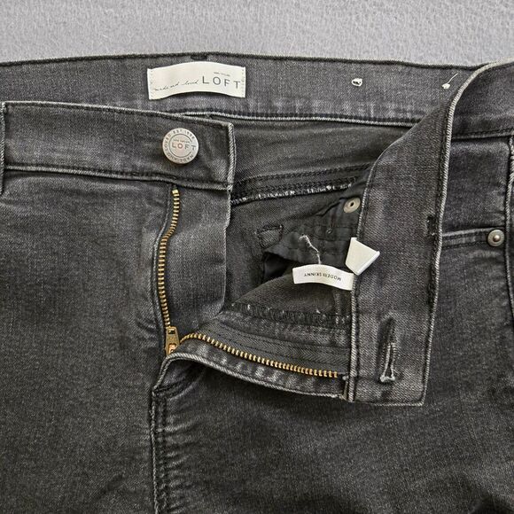 Ann Taylor LOFT Women 30/10 Black Modern Skinny Mid Rise Jeans - Picture 5 of 12